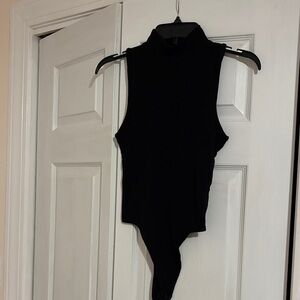 Aerie Black Sleeveless Bodysuit NWT